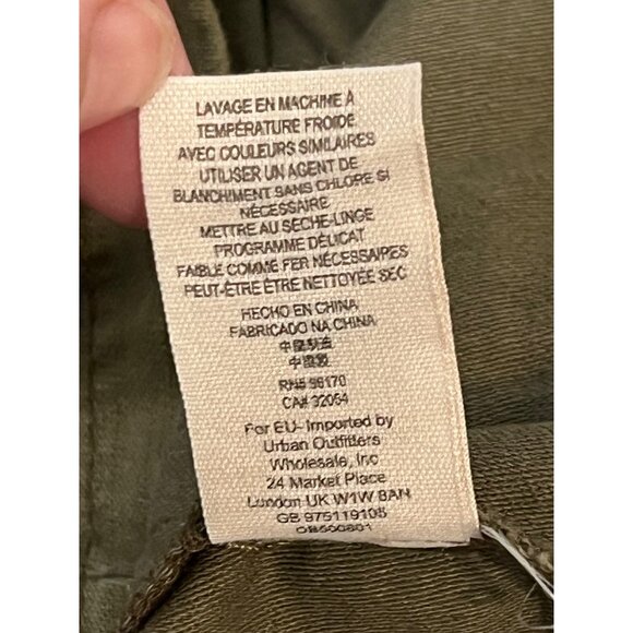 Free People Women’s Army Green Military Style Jacket With Button Closures & Mult - Picture 9 of 11